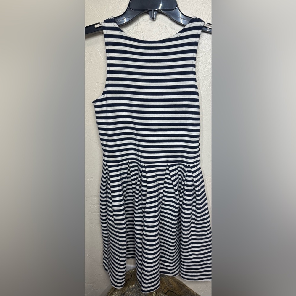 Polo by Ralph Lauren GIRLS Navy and White Striped Dress - Picture 4 of 4